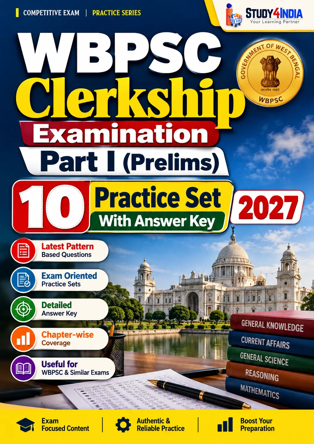 WBPSC Clerkship Examination – Part I (Prelims) | 10 Practice Sets with Answer Key (2027) – PDF